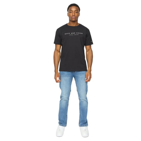 Duck and Cover Heren Crytons Heavyweight T-Shirt (Zwart) - Image 4