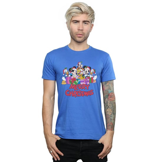 Disney Mens Mickey Mouse And Friends jul t-shirt (Kunglig blå) - Image 3