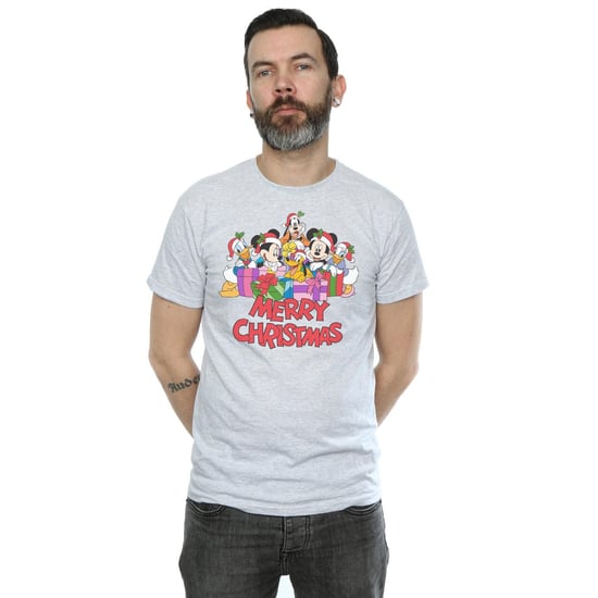 Disney Mens Mickey Mouse And Friends jul t-shirt (Sport Grå) - Image 3