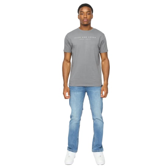 Duck and Cover Heren Crytons Zware T-Shirt (Petrol) - Image 4