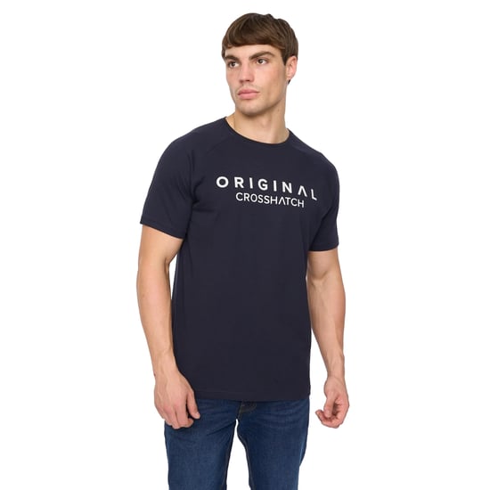 Crosshatch Heren Chantlars T-Shirt (Marine) - Image 1