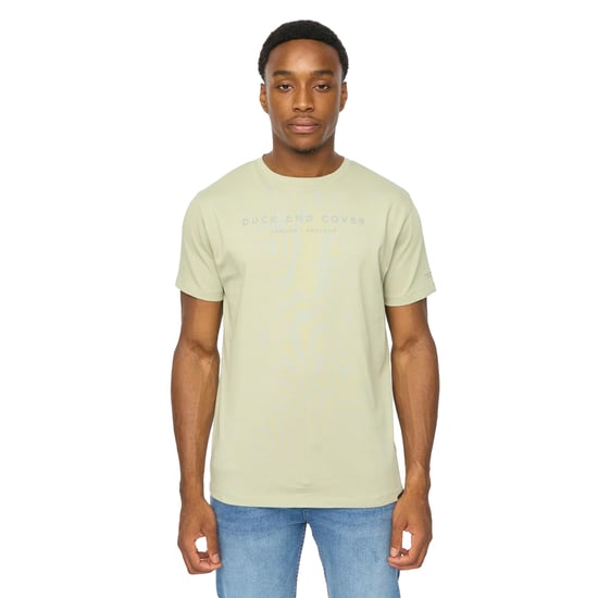 Duck and Cover Heren Crytons Zware T-Shirt (Sage) - Image 1