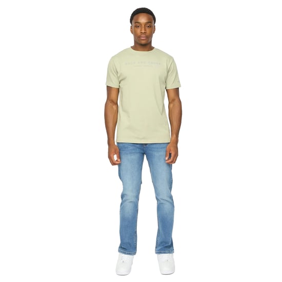 Duck and Cover Heren Crytons Zware T-Shirt (Sage) - Image 4