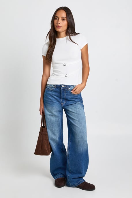 Rib Buckle Strap Detail Top - Image 2