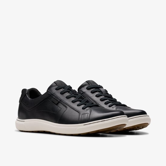 Mapstone Lace Black Leather Sneakers - Image 4