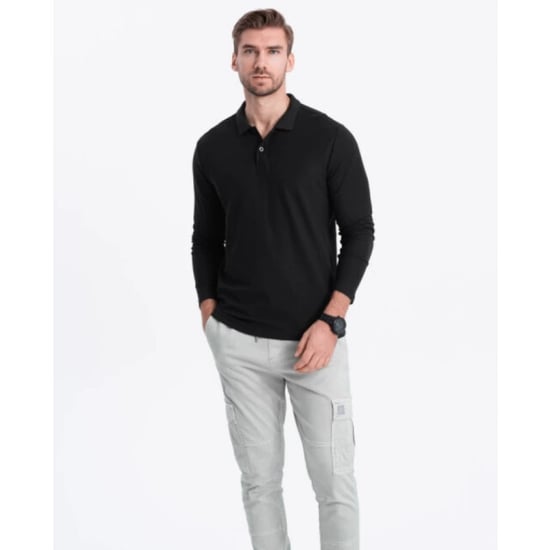 Ombre Poloshirt heren longsleeve - jergen - Image 1