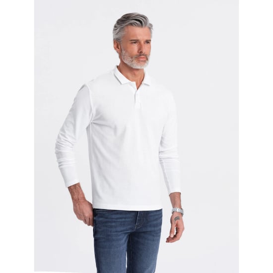 Ombre Poloshirt heren longsleeve - jotz - Image 1