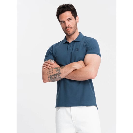 Ombre Poloshirt heren korte mouw donker - Image 4