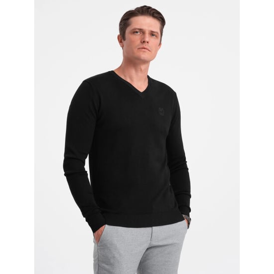 Ombre Heren v-hals sweater ribgebreide boorden - bs-0107zw - Image 4