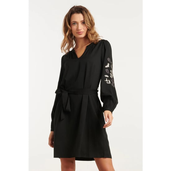 Smashed Lemon 25796 – jurk met handgeborduurde mouwen en ceintuur | - Image 1