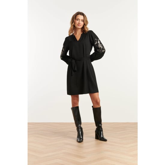 Smashed Lemon 25796 – jurk met handgeborduurde mouwen en ceintuur | - Image 6