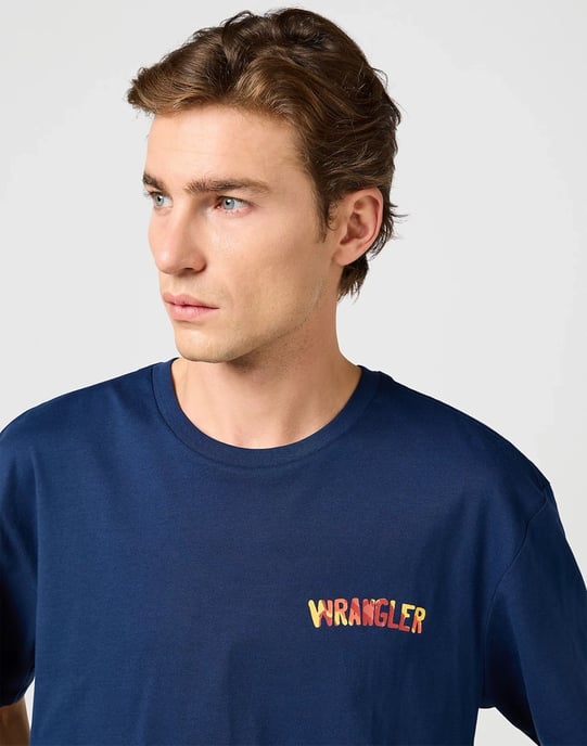 GB - Wrangler - Big Graphic - Tshirt - Navy - Image 4
