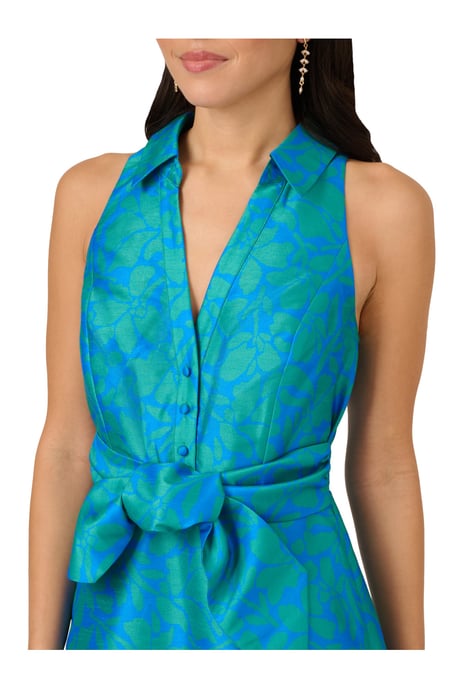Tie Front Printed Short Dress - Image 3
