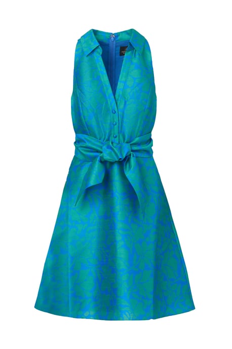 Tie Front Printed Short Dress - Image 4