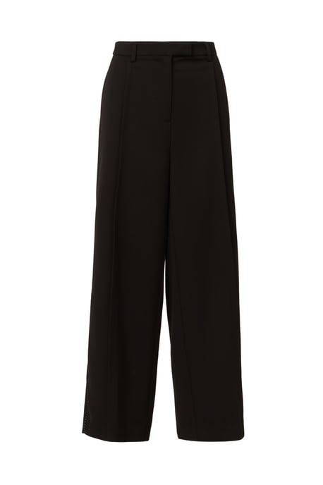 Wide Leg Full Length Trouser With Side Stitch Detail And Pocket - Image 4
