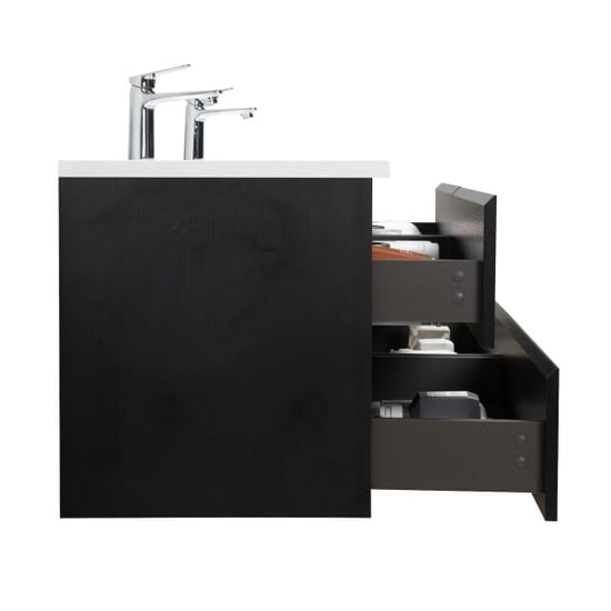 Badplaats Badkamermeubel set angela 160 cm zwart badmeubel met - Image 5