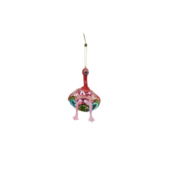 House Vitamin Christmas decoration christmas hanger flamingo in bikini pink glass - - Image 1