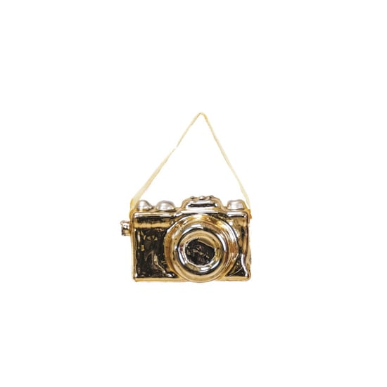 House Vitamin Xmas hanger camera glass gold 8x5x4cm - Image 1