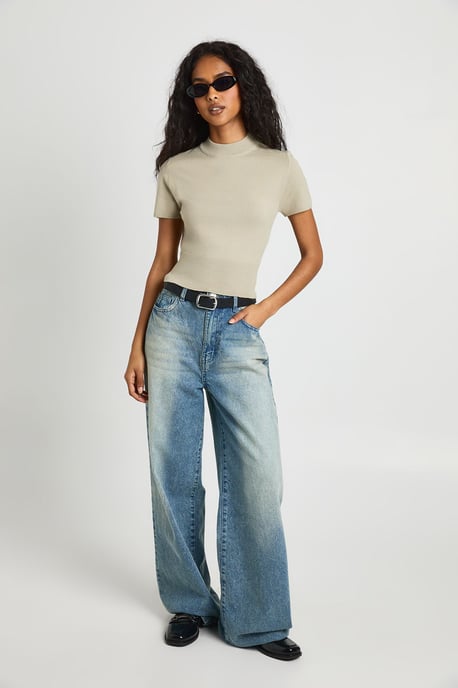Short Sleeve Knit Rib Top - Image 3