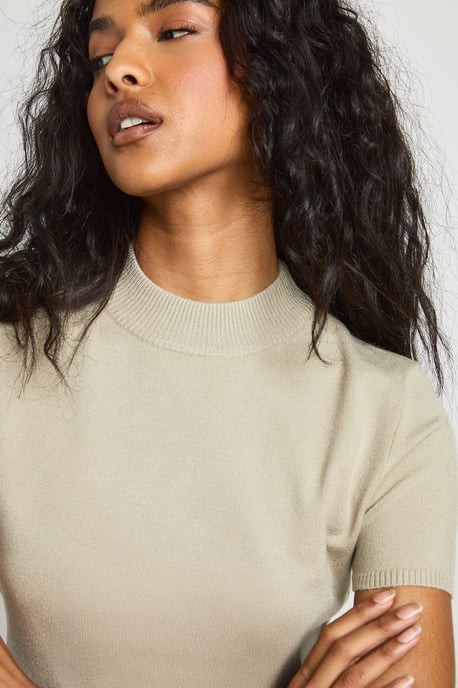Short Sleeve Knit Rib Top - Image 4