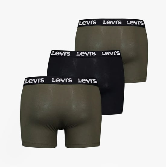 Levi's Repeat Logo Mens 3 Pack Trunks Khaki Combo - Image 4