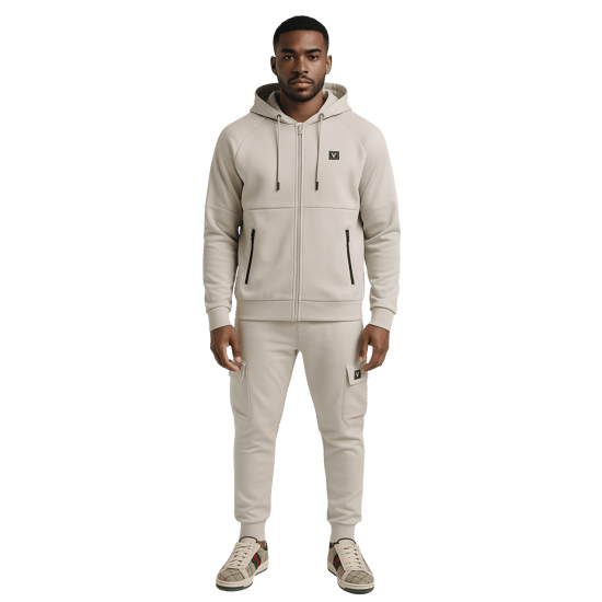 D-Rock Mens Zip Up Hoodie Joggers Tracksuit Set - Image 1