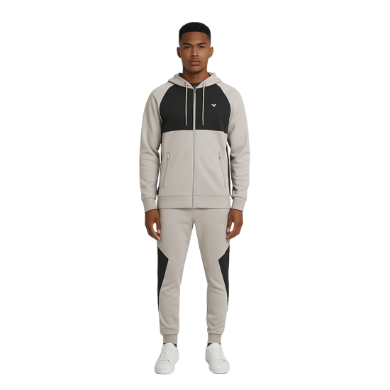D-Rock Mens Zip Up Hoodie Joggers Tracksuit Set - Image 1