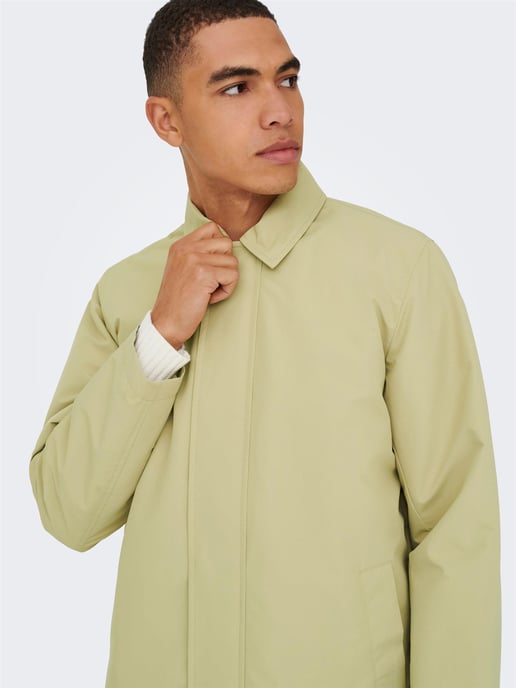 Only & Sons Mens Long Coat Lightweight Autumn Winter - Image 2