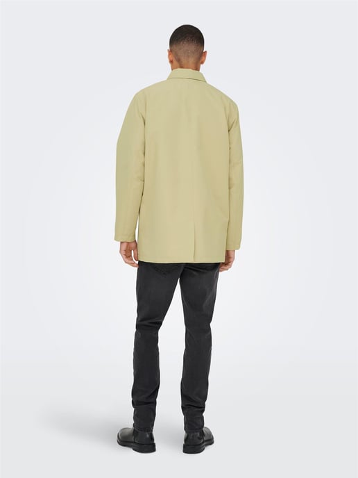 Only & Sons Mens Long Coat Lightweight Autumn Winter - Image 4