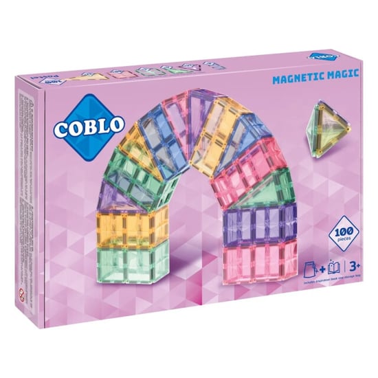Coblo Magnetische bouwstenen pastel 100 delig - Image 4