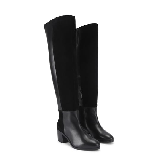 Kurt Geiger London Suede Kgl Block Heel Knee Boots - Image 2