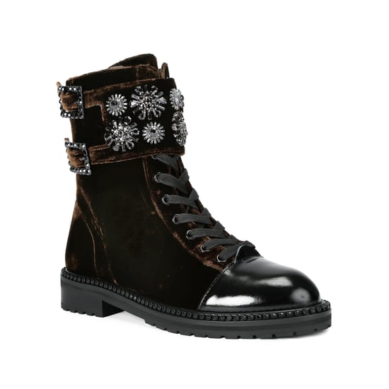 Kurt Geiger London Velvet Stoop Combat Boots - Image 2