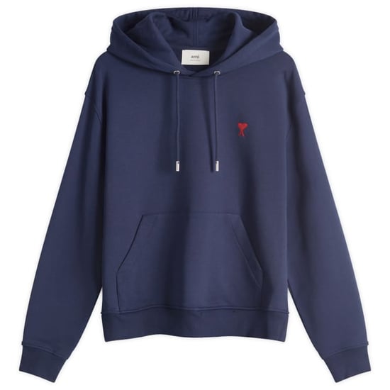 Ami Paris Unisex Hoodie in Navy - Image 1