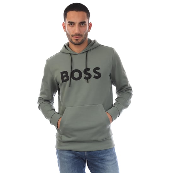 Men's Boss Soody Zone Sweatshirt in Green - Image 1