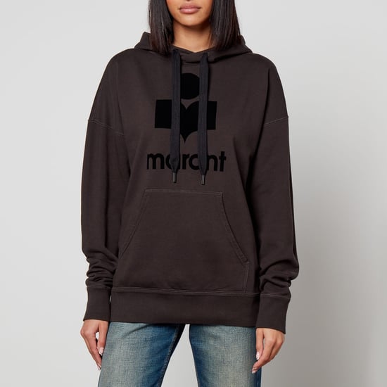 Damestrui Isabel Marant Etoile Mansel Logo Hoodie in Taupe - Image 1