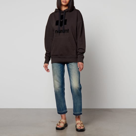 Damestrui Isabel Marant Etoile Mansel Logo Hoodie in Taupe - Image 3