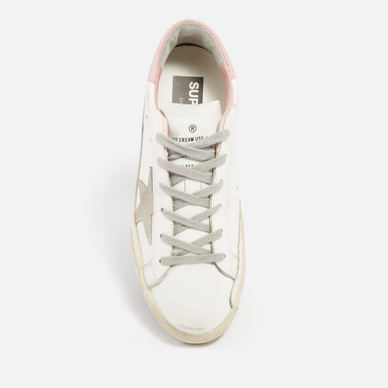 Kvinnors Golden Goose Superstar läder sneakers i vitt - Image 4