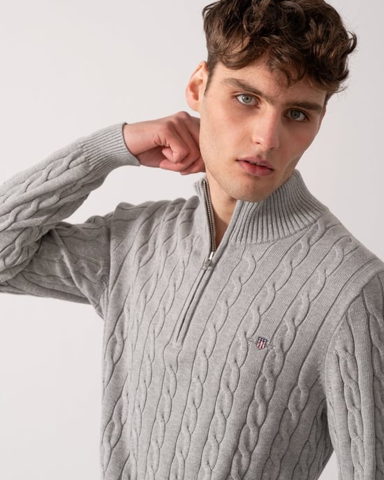 Half Zip Jumper in Grey - Image 3