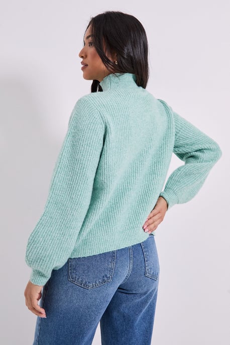 Petite Pearl neck Detail Jumper - Image 3