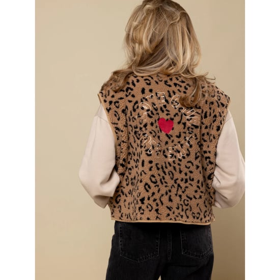 Looxs Revolution Lxs oversized gilet teddy leopard voor dames in de kleur - Image 4