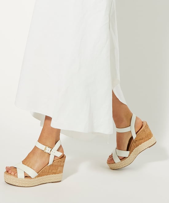 Dune Ladies Kindest - Cork And Woven Wedge Sandals - Image 3