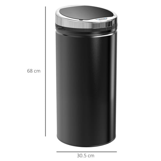 4goodz Sensorprullenbak rond uitneembare binnenbak 42 liter /zilver - Image 4
