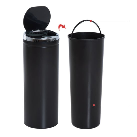 4goodz Sensorprullenbak met binnenbak 40 liter /zilver - Image 6