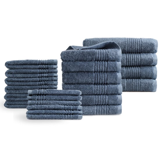 Phlox Handdoeken 22 delig set supreme oeko-tex made in green 600 g/m2 zacht - Image 1