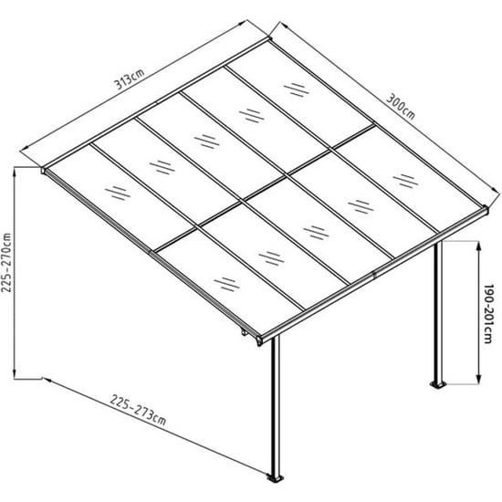 Westmann Terrasoverkapping 435x300 cm si06104 - Image 2