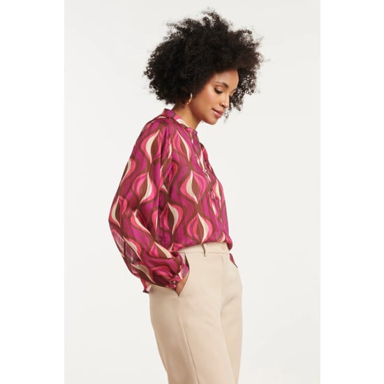 Smashed Lemon 25774 – chiffon blouse met lurex draad | - Image 3