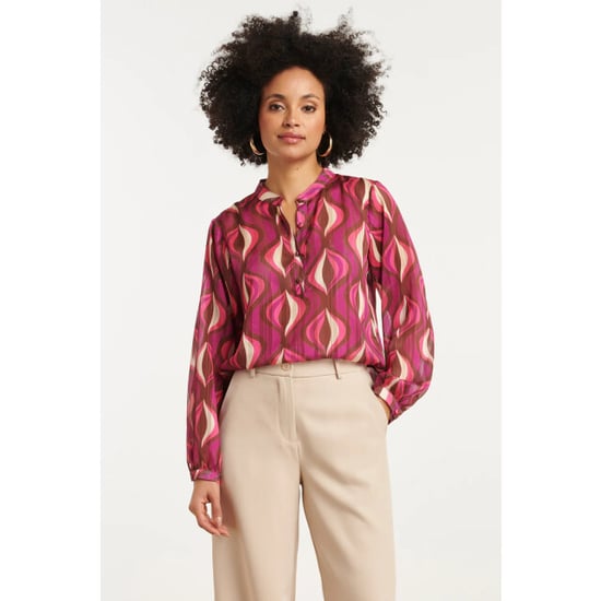 Smashed Lemon 25774 – chiffon blouse met lurex draad | - Image 4
