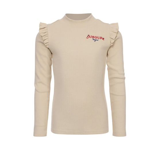 Looxs Revolution T-shirt rib jersey soft sand voor meisjes in de kleur - Image 6