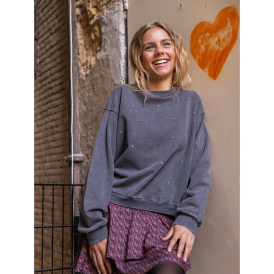 Looxs Revolution Sweater washed antra strass voor meisjes in de kleur - Image 5