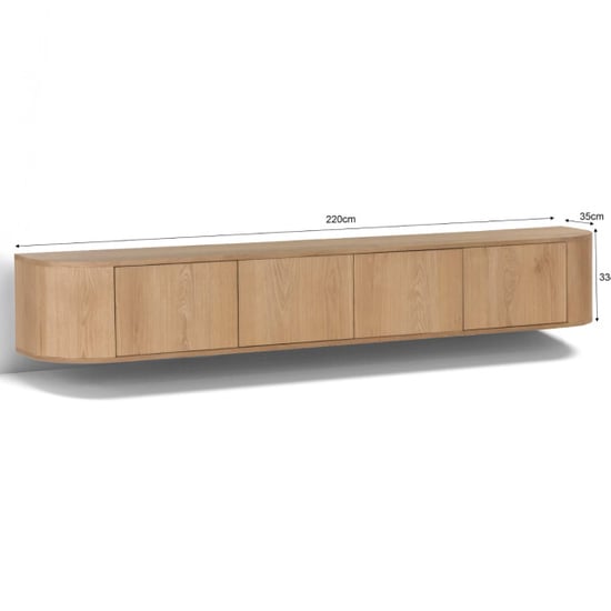 Livingfurn tv-meubel novero zwevend 35x220x33cm - Image 6
